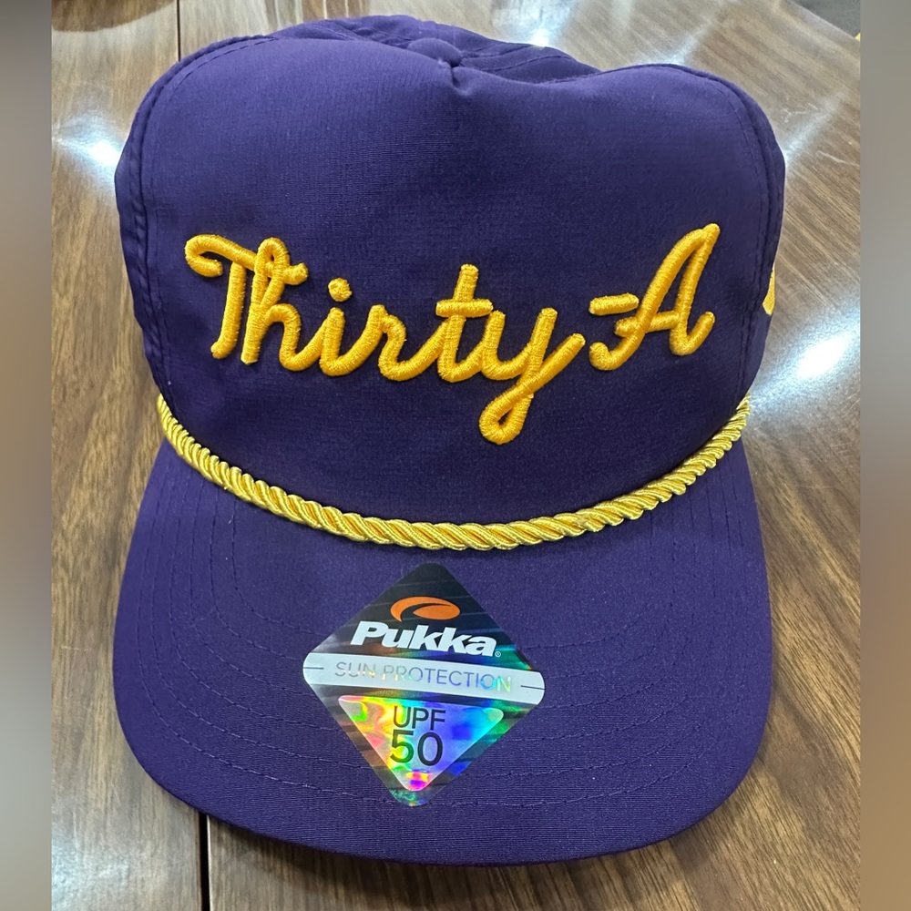 30-A THIRTY-A SCRIPT HAT WITH LSU COLORWAY BRAND NEW UPF+50